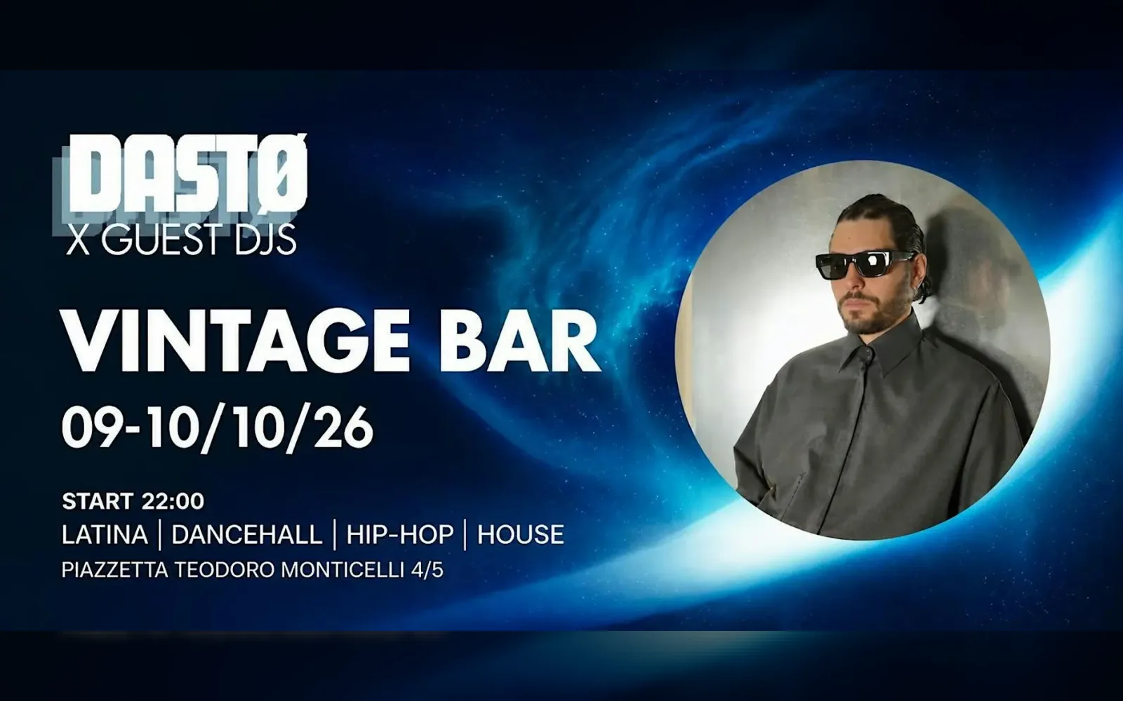DASTØ e guest DJ al Vintage Bar Napoli: 9 ottobre