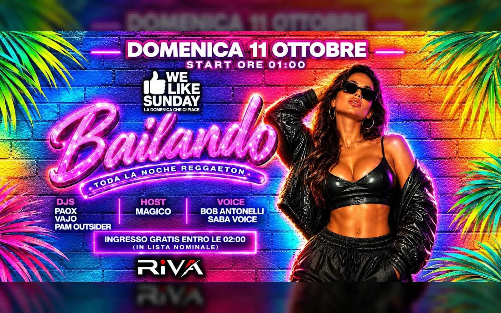 Magic Sunday al RIVA Club: reggaeton e hip hop l’11 ottobre