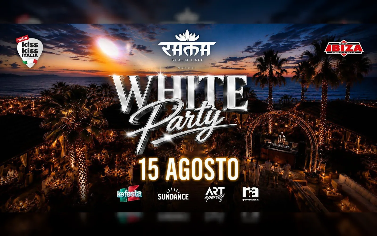 White Party 2026 al Rama Beach di Castel Volturno