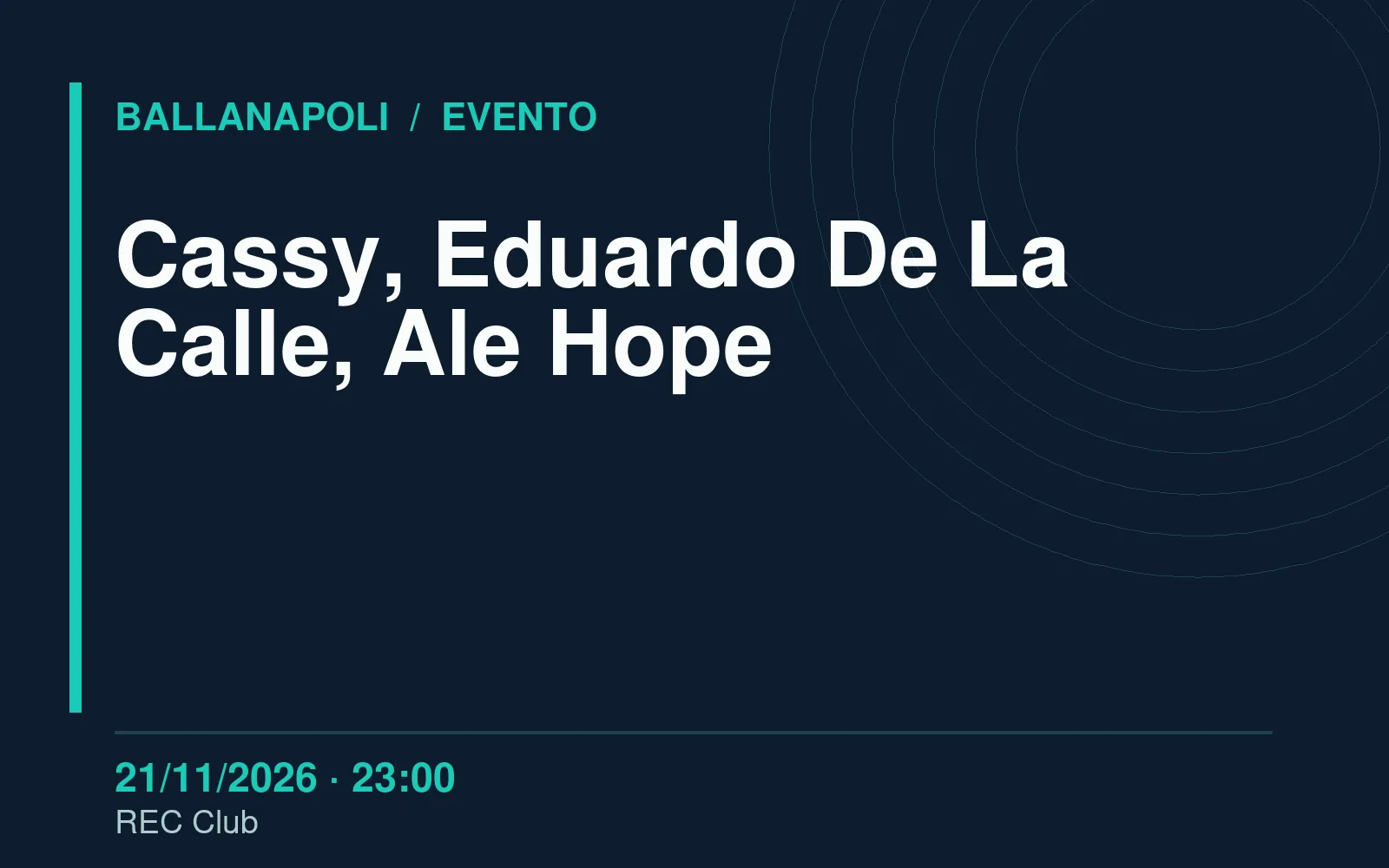 Cassy, Eduardo De La Calle, Ale Hope