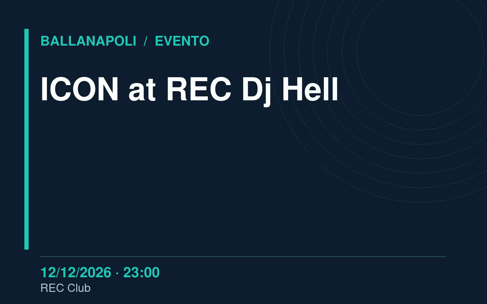 ICON at REC Dj Hell