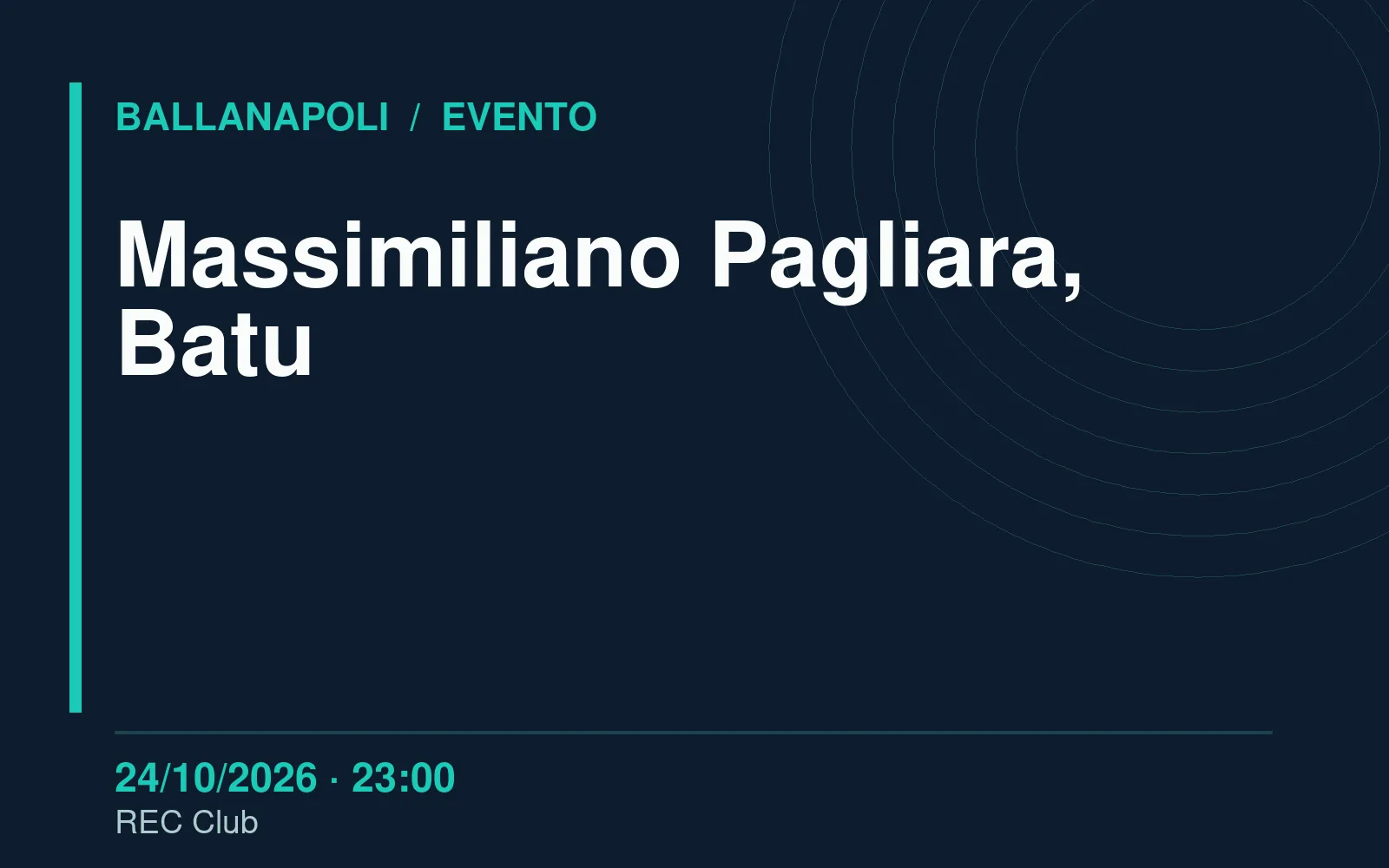Massimiliano Pagliara e Batu al REC Club